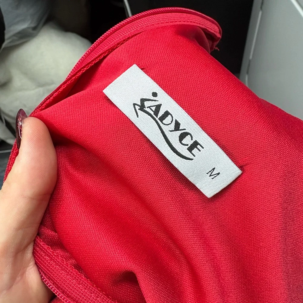Vintage Red One Shoulder Dress - Picture 5 of 5
